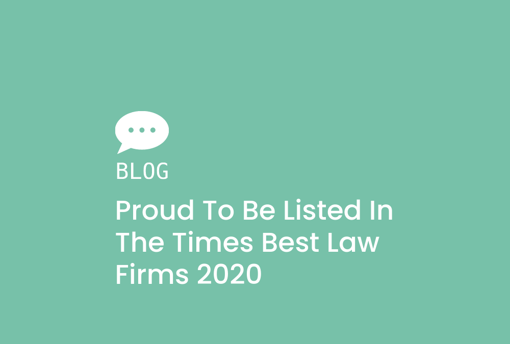 Proud to be Listed in The Times Best Law Firms 2020