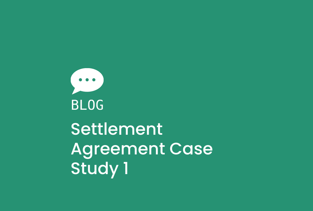 Settlement Agreement Case Study 1